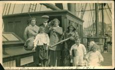 Group photograph taken on board the BELFORD...