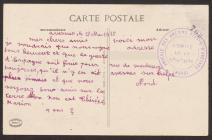 A postcard in French, May 18 1938
