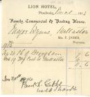 Invoice from Lion Hotel Family Commercial and...