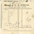 Invoice from W. R. Morgan Carew Mills Pembroke...