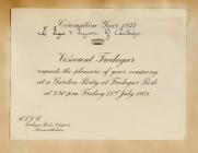 Invitation from Viscount Tredegar to Mayor of...