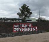 Cofiwch Dryweryn; mural, Swansea Beach