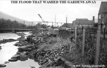 The flood that washed the River Neath bank away