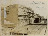 Timber load for S.S. Iperia Barry Docks Aug 1916