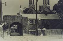 South Gate, Cowbridge, in snow 