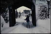 South Gate, Cowbridge, in snow 1978 