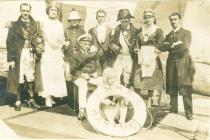 HMS MANTUA Sailors in burlesque costume (1917)