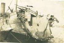 HMS MOTAGUA after accident at sea (1918)