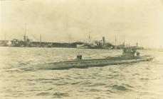 HM Submarine J1 at Bonaventure (c.1918)