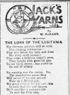 JACK'S YARNS: THE LOSS OF THE LUSITANIA ...