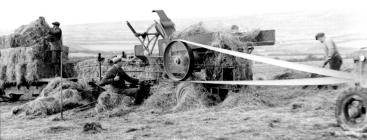 23 Baling hay from a stack, 1952