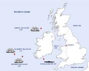 Wreck locations of the BEESWING, HAROLD and...