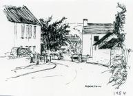 Aberthin village, 1984 sketch