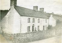 Brewery Cottage, Aberthin 1945, with Mrs Radcliffe