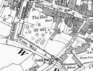 Old Hall gardens plan, Cowbridge early 1900s 