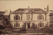 Old Hall, Cowbridge, rear view, drawing  