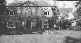 Old Hall, Cowbridge, from its gardens 1950s 