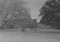 Old Hall & garden in snow 1969 