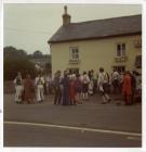 Morris dancers at Hare & Hounds, Aberthin 1977