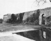 Cowbridge town walls, south side 1980 