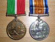 Gustav Pritshow’s medals for his service in the...