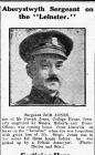 Aberystwyth Sergeant on the "Leinster"...