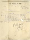 Invoice from S. R. Griffiths Motor and General...