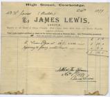 75 High St, Cowbridge, 1899 invoice 