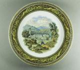 Prattware plate showing Hafod Mansion