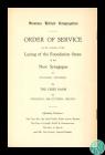 Order of service for the laying of the...