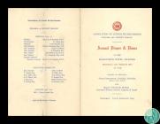 Programme and menu of the annual dinner and...