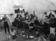 Wonderbrass at the Druidstone Jamboree, 2015