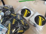 Wonderbrass badges and stickers 