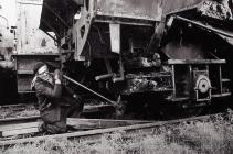 Worker at Woodham's Scrap Yard