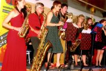 Wonderbrass playing at Whiteheads, Newport