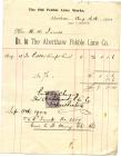 Aberthaw Pebble Lime Co, 1900 invoice  