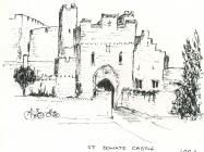 St Donats castle, nr Cowbridge - sketch  