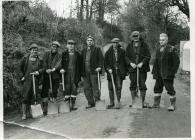 Council road workers, Cowbridge, late 1960s  