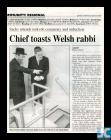 Newspaper article detailing the consecration of...