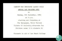 Invitation to Cardiff New Synagogue Ladies'...