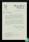 Letter of thanks to the Newport Hebrew...