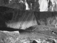 Inside open top chamber, Aberllefenni quarry