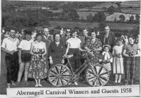 Aberangell Carnival Winners and Guests 1958
