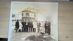 Tree planting ceremony, Lysaght Institute, Newport