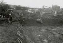 Excavation for building the new Cambrian Bridge...