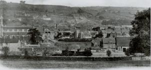 Panoramic view of Newtown and Railway