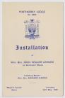 Booklet on the Installation of Wor. Bro. John...