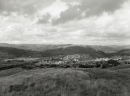 A view over Machynlleth from the top of the...