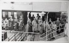 Passengers on board the "Cambria".