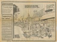 Cowbridge High Street - Gren cartoon 1979 